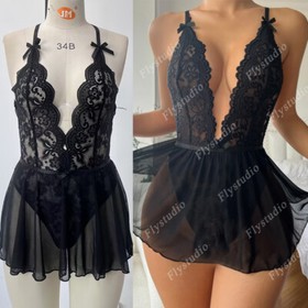 Women's Sexy Lingerie Sleepwear Babydoll Underwear Lace Dress Nightwear G-String