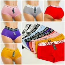NEW! 6-12 Boyshorts Panties Cotton Underwear Women Ladies Girls Boxer S -XL 8496