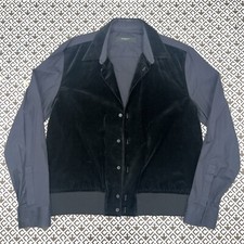 Givenchy PARIS Black Wool Collar Button Up Track Jacket Size 41 Chest 16 Neck 