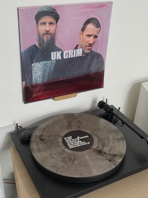 Sleaford Mods UK Grim Blood Records Gel Sleeve Black Smoke Vinyl LP 1000 Copies