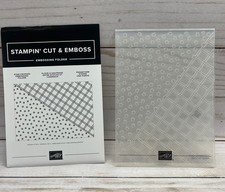 Stampin' Up STAR-CROSSED Embossing Folder w/ 2 Background Designs STARS/SQUARES