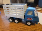 1968-69 Tiny Tonka Toys Pressed Steel Blue & White Dump Stake Truck #527
