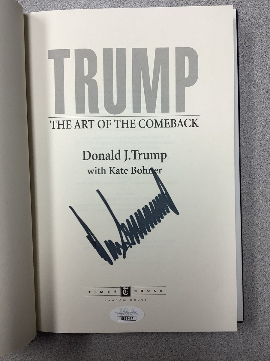 Donald Trump Signed Book Art Of The Comeback HCB 1st President