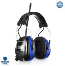 Bluetooth Safety Earmuffs AM FM Radio Headphones NRR 25dB 2000mAh Rechargeable