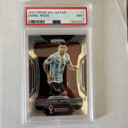 2022 Prizm World Cup Lionel Messi #7 Argentina PSA 9