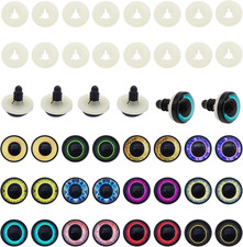 24Pairs 9mm Safety Eyes Craft Crochet Making with Washer Amigurumi Crochet Pr...