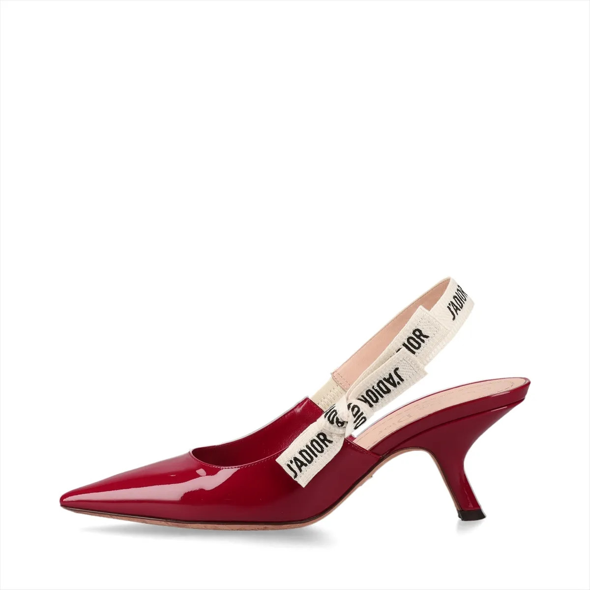 Christian Dior J'ADIOR Patent Leather Strap Pumps 36 Ladies' Red x white MT0618 
