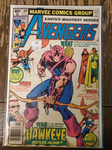 The Avengers #189 (Marvel Comics, Nov 1979) - John Byrne, Hawkeye, Deathbird