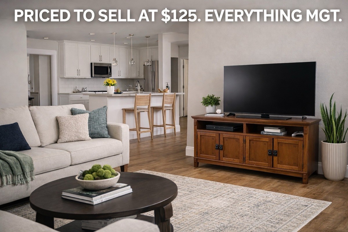 Ashley Furniture W319-28 50in TV Stand Brown Wood 4-Door With