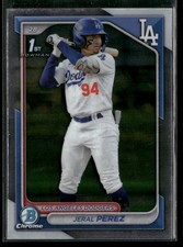 2024 Bowman Chrome Jeral Perez BCP-158 Los Angeles Dodgers Prospects