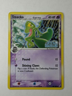 Treecko (Delta Species) 68/100 Crystal Guardians Reverse Holo LP