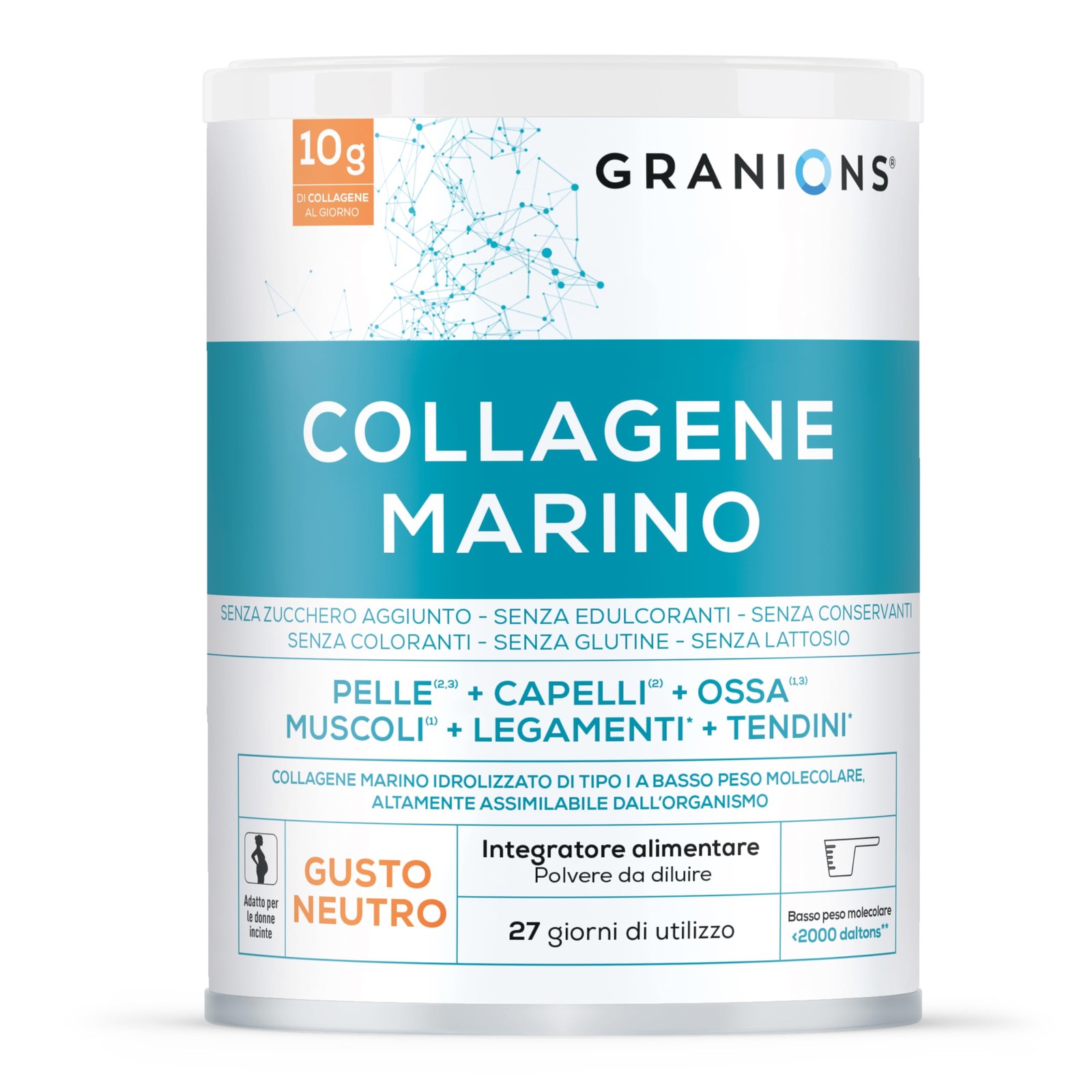 Granions Collagene Marino Tipo 1 Integratore Ossa e Pelle 275g