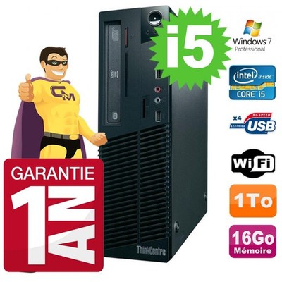 PC Lenovo Thinkcentre M71e SFF Core I5-2400 16GB 1TB Brenner WIFI Windows 7 Pro