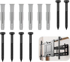 6 Pack M8 Lag Bolt Wall Plug for TV Wall Mounting Bracket into Wood Concrete 