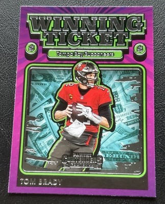 2021 Panini Contenders Football  Tom Brady Winning Ticket Purple #WT-TBR NrMint