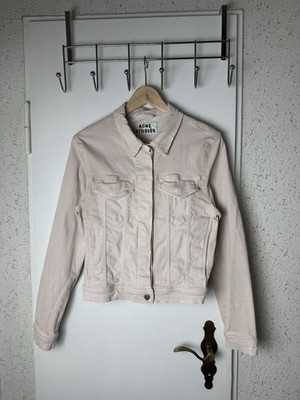 Acne Studios Jeansjacke Gr. L Ecru Baumwolle/Elastan Top Zustand  Damen