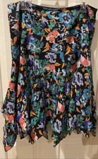 Dana Buchman floral silk skirt size 12 NWT