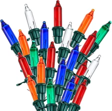 Mudder 100 Count Christmas Tree Lights Replacement Bulbs Mini Incandescent Chris