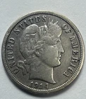 1914 D Barber Dime 90% Silver Very Good VG