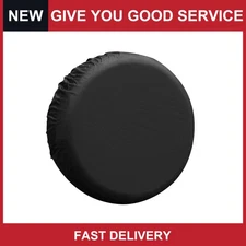 Universal 15'' Spare Tire Cover for Jeep Trailer RV SUV Truck Black Pack of 1