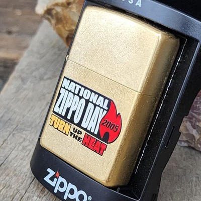 2005 National Zippo Day Turn Up the Heat Unfired Cigarette Lighter in Box