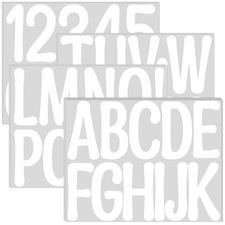 135PCS Letter Stickers Large 12 Sheets Alphabet Number Stickers Waterproof Se...