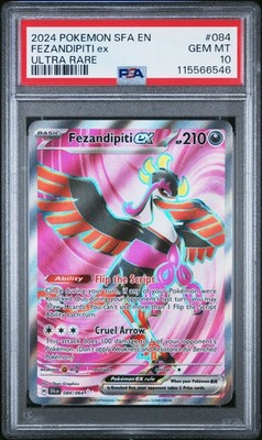 PSA 10 Fezandipiti Ex Full Art #084 2024 Pokemon Shrouded Fable