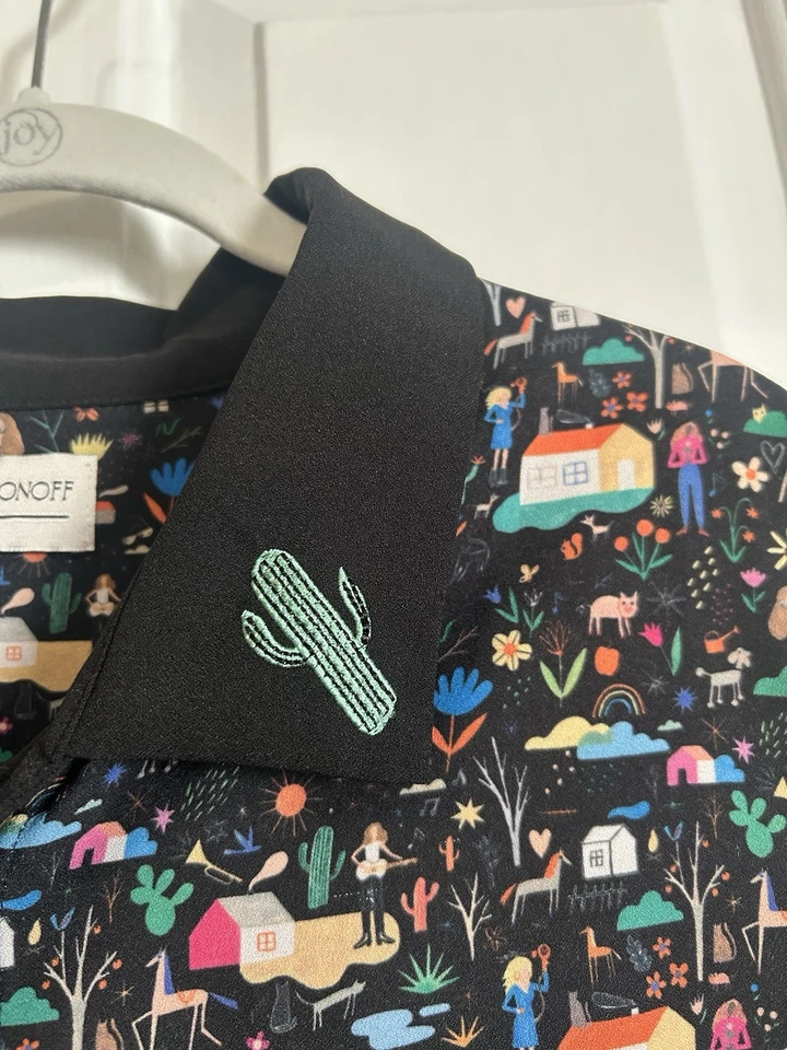 Camiseta sin mangas Rachel Antonoff talla 2X para mujer estampado narrativo caprichoso Anthropologie Foto 4 de 4