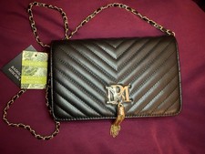 Badgley Mischka Black Quilted Crossbody Bag C...