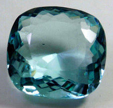 Large Aquamarine 203.7 Ct. Cushion Cut Faceted Loose Gemstone Cristmas Sale