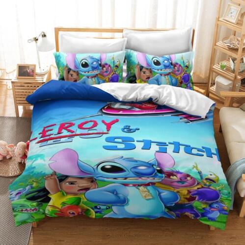 Lilo Stitch Kinder Bettwäsche Set Kissenbezüge 80x80 Anpassbar Bettbezug 135x200 - Bild 15 von 41