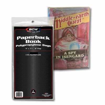 New (25 ct) 25 BCW Paperback Book Bag Poly Sleeves bags