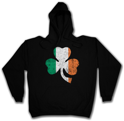 IRISH SHAMROCK HOODIE Cloverleaf Pub RAF Ireland Irland Sweat Kapuzenpullover