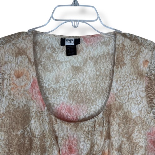Vintage Y2K 2000s Babydoll Top Womens Size 3X Lace Coquette Romantic Feminine - Picture 5 of 11