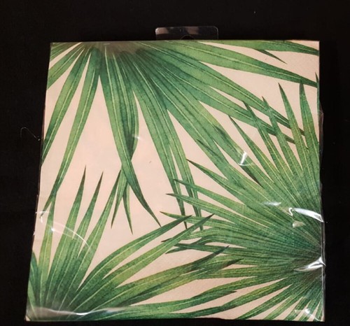 Tropical Palm Paper Napkins Jungle Hawaiian Beach Summer Party Serviettes x 20 - Picture 2 of 2