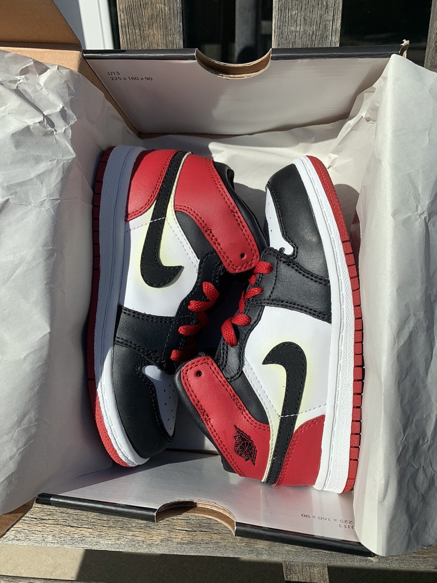 2007 Nike Air Jordan I 1 Sz 10c Baby Black Toe Old Love 2007 Nike Air Jordan I 1 Sz 10c Baby Black Toe Old Love