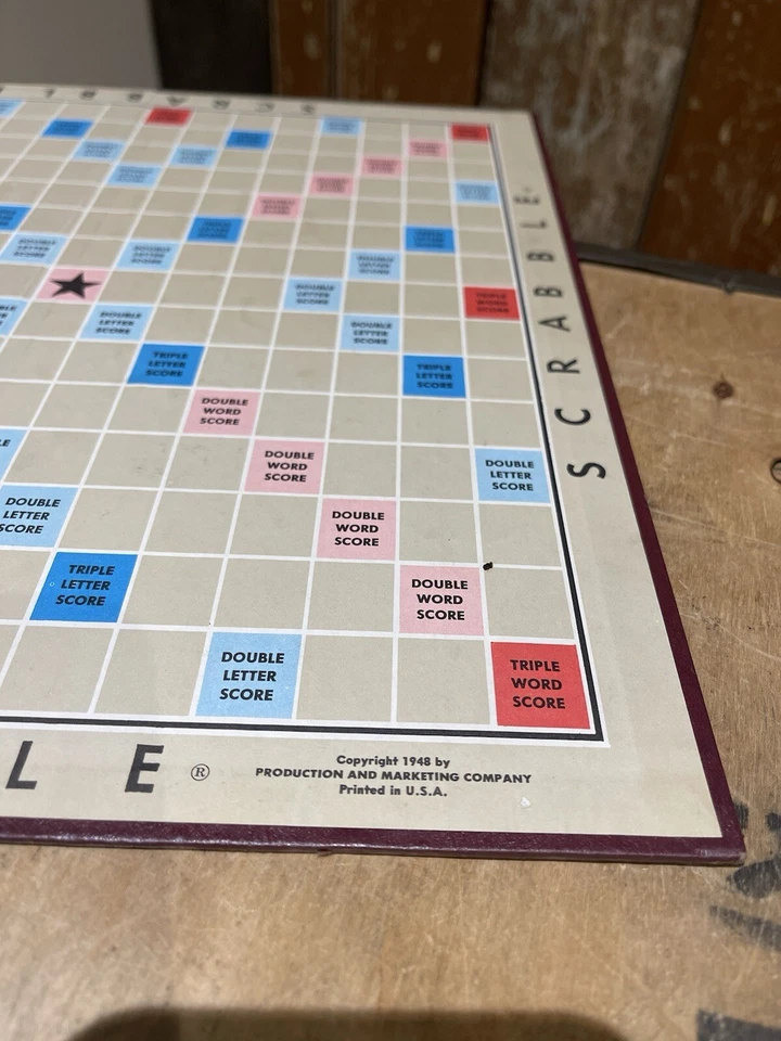 Scrabble Board Vintage Board Games Crossword Game Family Fun - Image 4 of 4