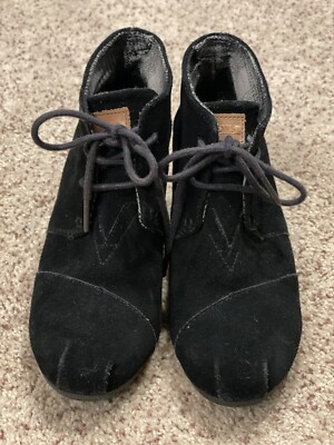 TOMS Desert Women’s Size Black Classic Outdoor Wedge Ankle Boot