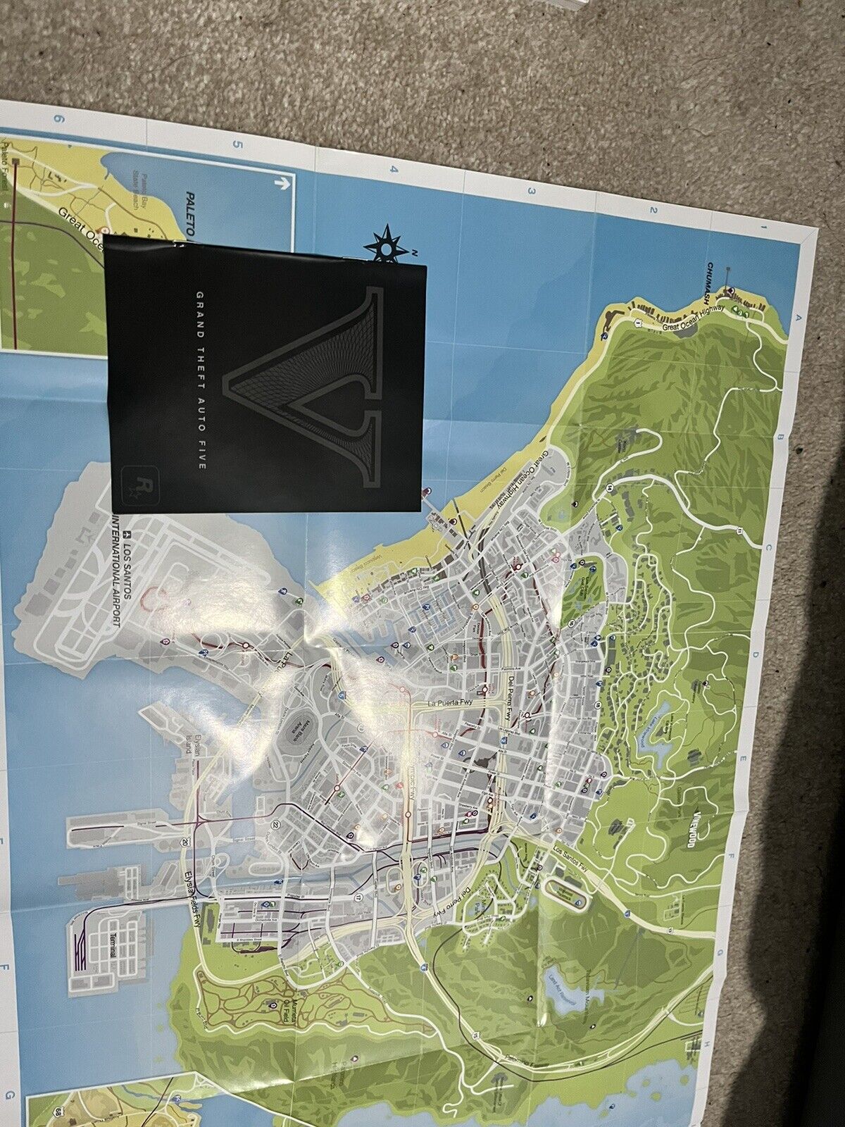 Mapa Papierowa GTA V 5 PC PS3 PS4 XBOX 360 / ONE - 7780086430