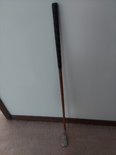 OTEY CRISMAN 17H 35" Selma, AL Golf Mallet Putter Hickory Shaft Leather Grip RH