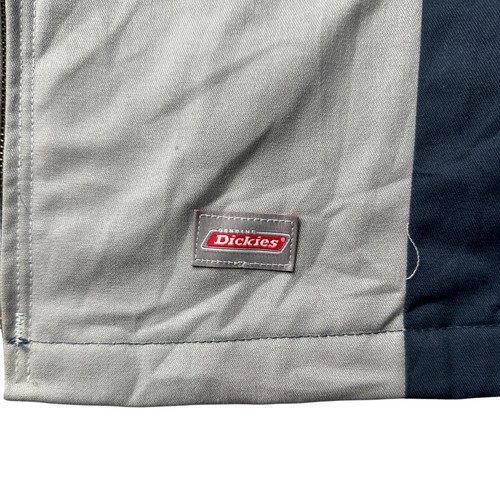 Giacca da lavoro vintage Dickies Eisenhower uomo media trapuntata grigio navy abbigliamento da lavoro - Foto 2 di 11