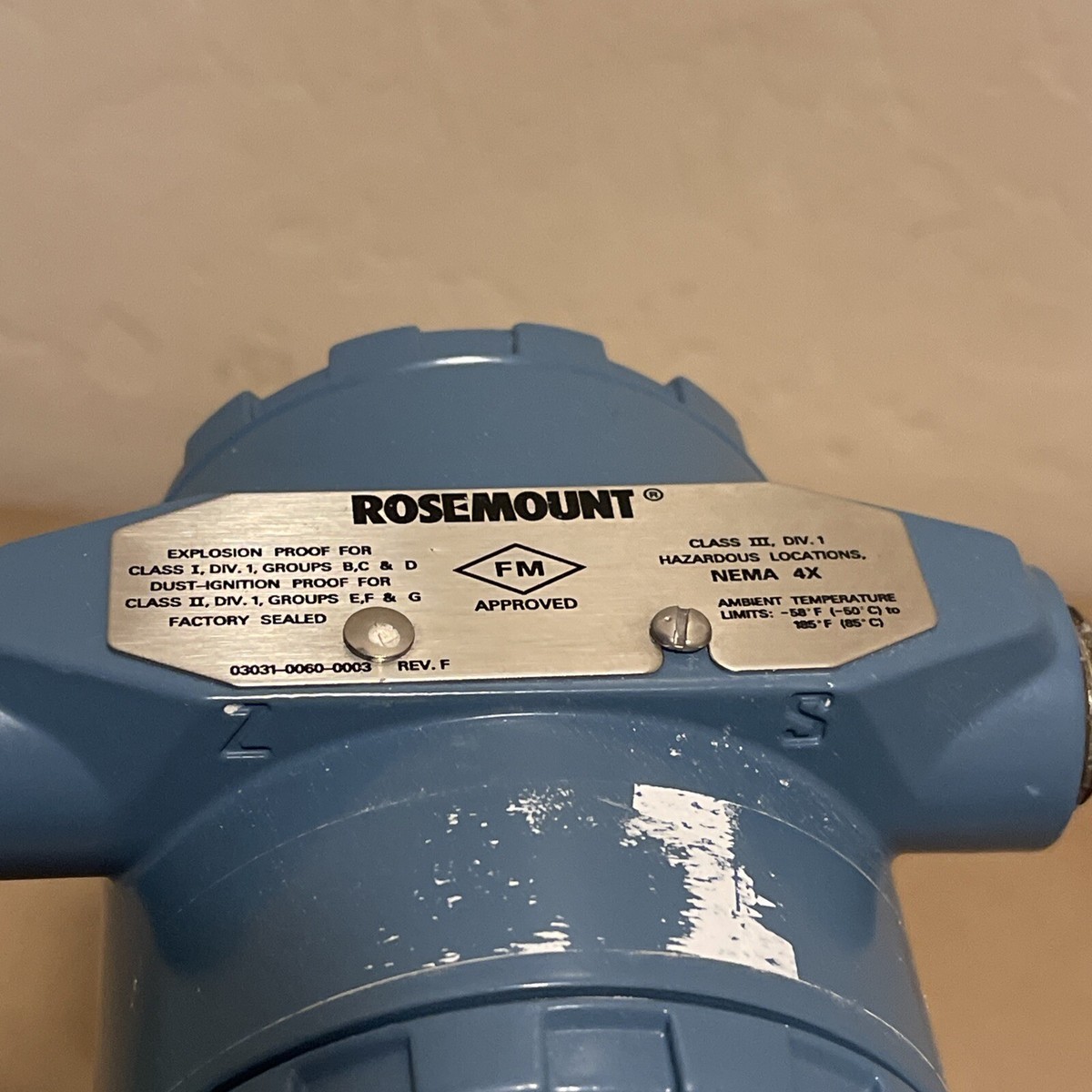 Rosemount 3626 PSI/250 BAR 10.5-55 VDC, Pressure Transmitter Rosemount 3626 PSI/250 BAR 10.5-55 VDC, Pressure Transmitter