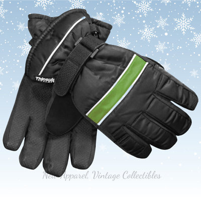 Boys/Girls IGLOOS Ski Snow Gloves w/Tab-Adjustable Cuffs