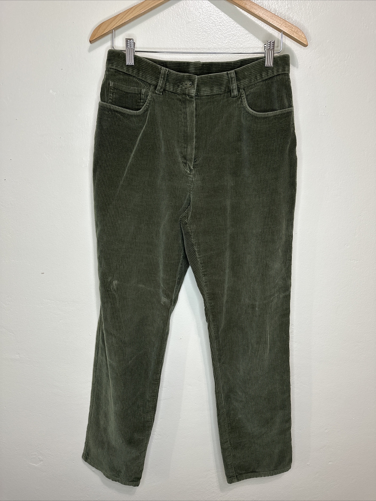 Lauren Ralph Lauren Green Corduroy Pants Women’s 10 Straight Leg Vintage eBay