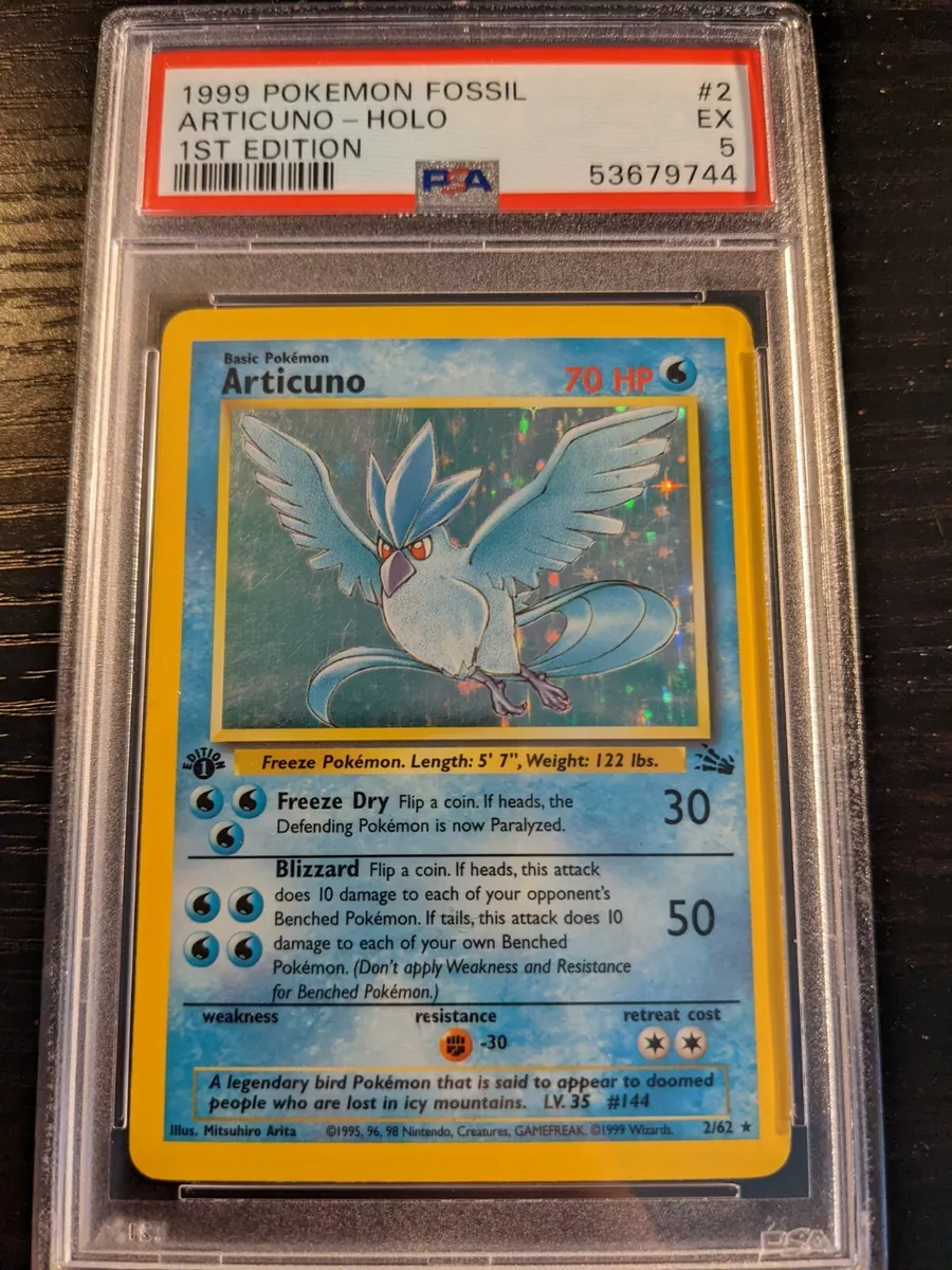 1999 Pokemon Fossil Articuno - 1st Edition