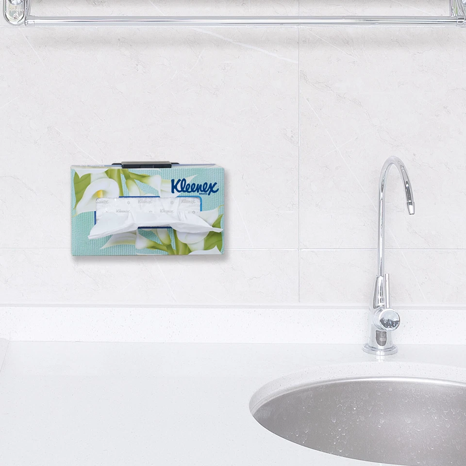 Kitchen Storage Tissue Wall Mount Holder for Kleenex Facial Tissues Paper Box - Image 3 of 4