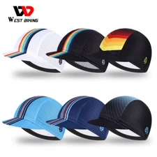 Summer Cycling Cap Running Skull Cap Helmet Liner Sun Hat Suncap with Sun Visor