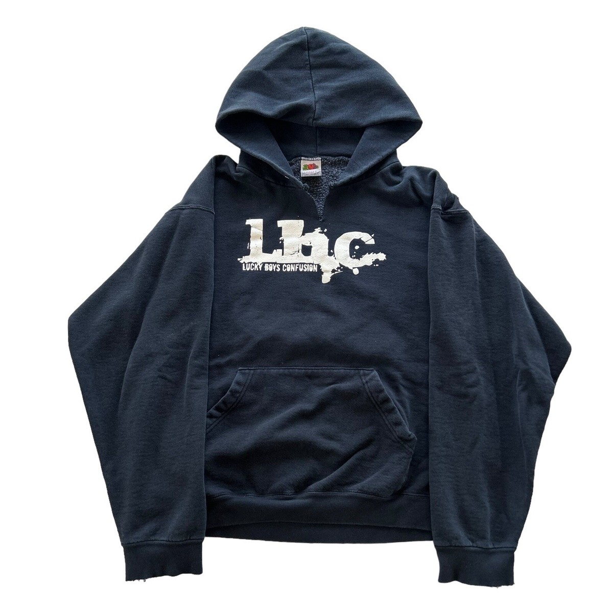 VTG 90s Lucky Boys Confusion Band Hoodie Sweatshirt Rock Ska Punk Men's  Size Med