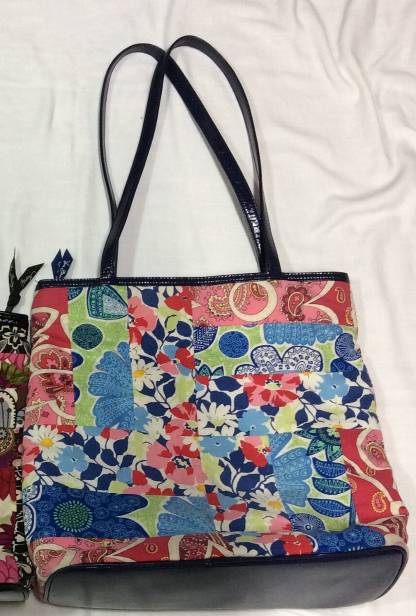 Vera Bradley Patchwork Pliable Floppy Bucket Tote… - image 1