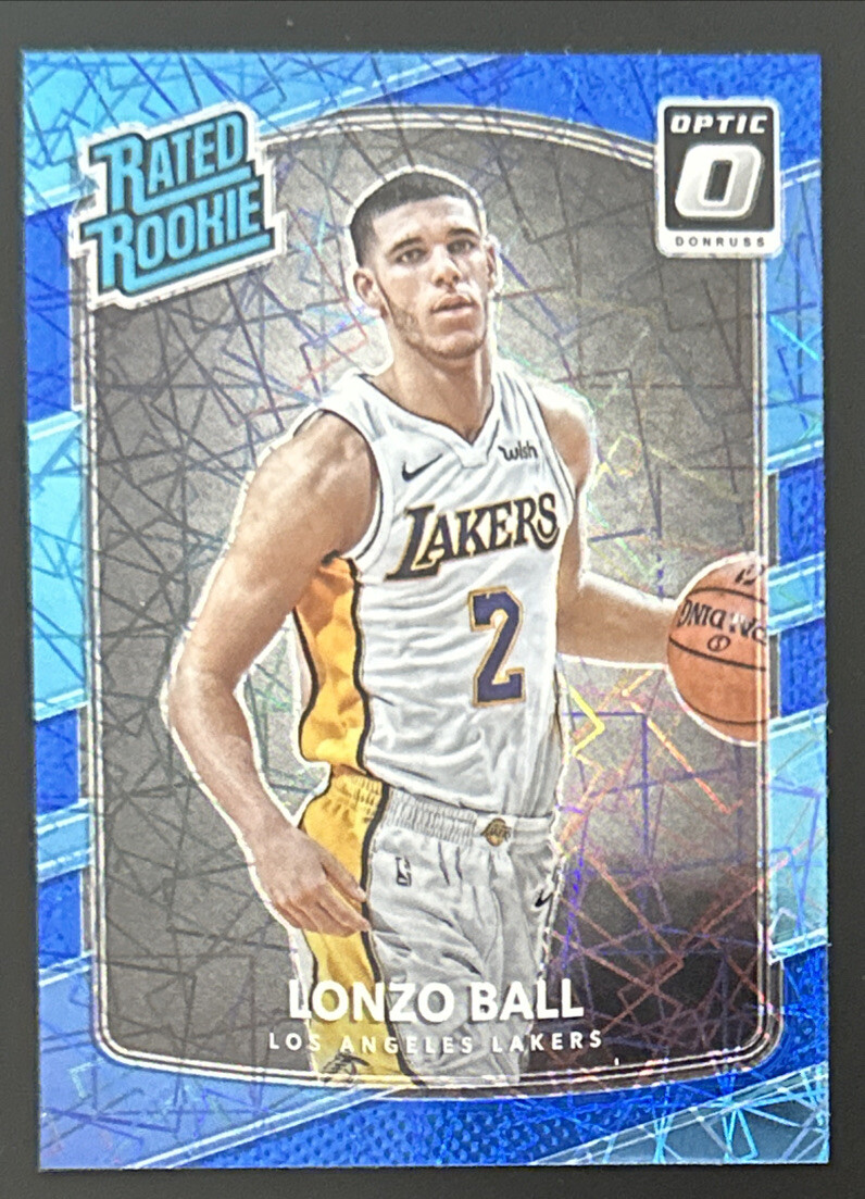 2017-18 Panini Donruss Optic Rated Blue Velocity Prizm Lonzo Ball #199 Rookie RC